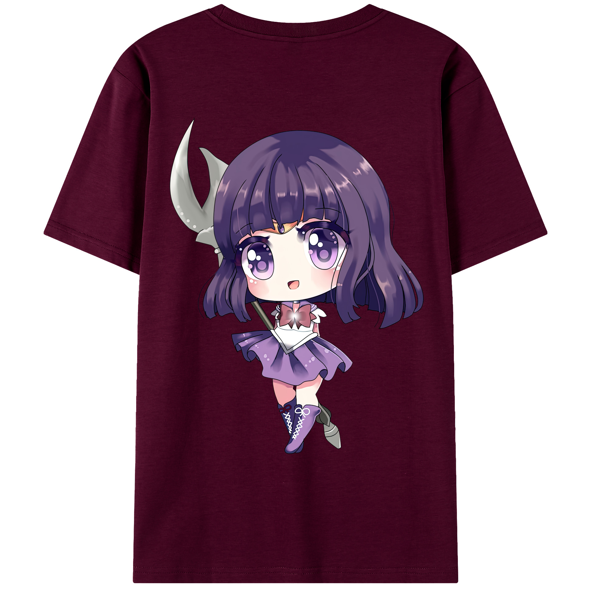 （画像用） 美少女戦士セーラームーン 土萠ほたる Sailor Moon Tomoe Hotaru （セーラーサターン；Sailor Saturn） レディース半袖Tシャツ(バックプリント)